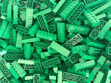 Lego Stenen - Lego 2x6 bricks groen 150 stuks, Nieuw
