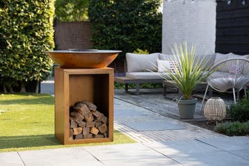 BASTE Stand 80 vuurschaal bbq - Cortenstaal, Tuin en Terras, Houtskoolbarbecues, Verzenden, Nieuw
