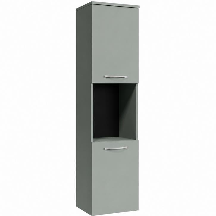 Badkamerkast Montreal 30 x 30 x 131 cm Mat Groen Kolomkast, Huis en Inrichting, Badkamer | Badkamermeubels, Nieuw, (Half)hoge kast