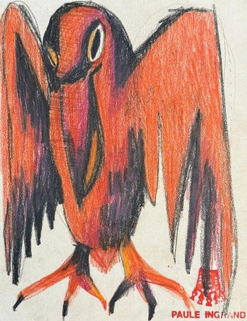 Max Ingrand (1908-1969) & Paule Ingrand (1910-1997) - Oiseau, Antiek en Kunst