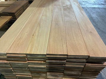 planken–vlonderplanken-schutting-Hardhout-Sucupira- 15x144mm, Ophalen, Nieuw, Hout