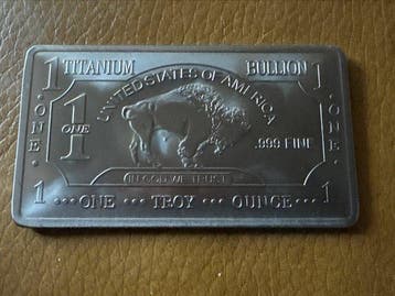 Wereld. 1 oz American Buffalo - 999 Titan (Zonder