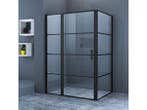 Veiling - Douchecabine  140x90  Mat Zwart  Rechthoek  Draaid, Doe-het-zelf en Verbouw, Sanitair, Nieuw