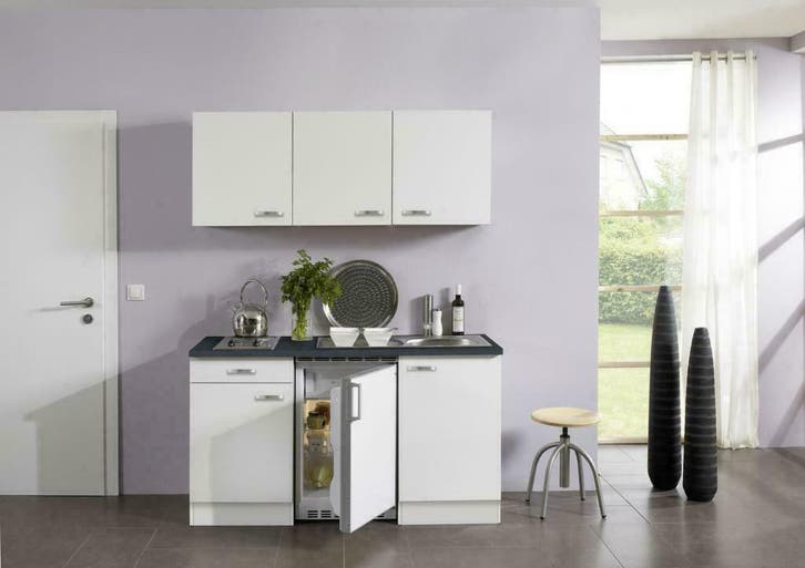 Voorraad: Keuken | kitchenette klein | wit grijs bovenkast, Huis en Inrichting, Keuken | Keukenelementen, 50 tot 75 cm, Beige