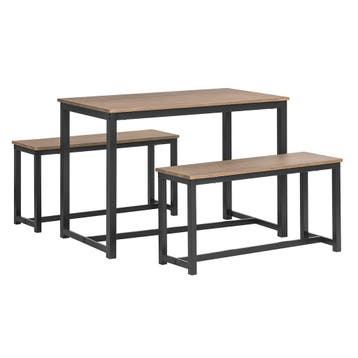 2dekans | SoBuy Eettafel met 2 Banken - Max. 150 kg - 110 x, Ophalen of Verzenden, Zo goed als nieuw