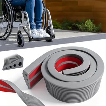 Drempelhulp 90cm - Grijs TPE | Retourdeal 32% Korting, Ophalen of Verzenden, Zo goed als nieuw