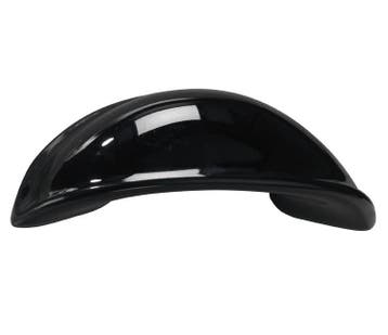 Schelpgreep porselein 64mm zwart, Verzenden, Nieuw