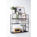 Wandrek Level – Metaal Mat Zwart – 60x20x60cm, Huis en Inrichting, Nieuw