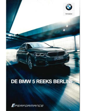 2018 BMW 5 SERIE SEDAN BROCHURE NEDERLANDS, Nieuw, BMW, Author