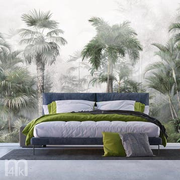 Jungle behang Tropical Forest P5, palmen behang, Verzenden, Jungle, botanisch, trendy, modern