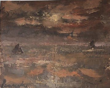 Constant Permeke (1886-1952) - Avond op zee, Antiek en Kunst