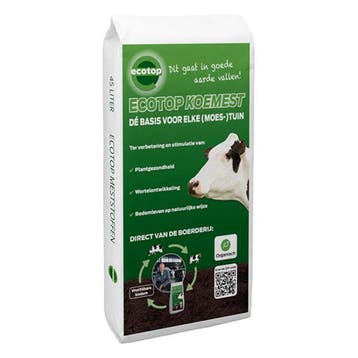 Koemest | Ecotop | 45 liter (25 m², Organisch), Verzenden, Nieuw