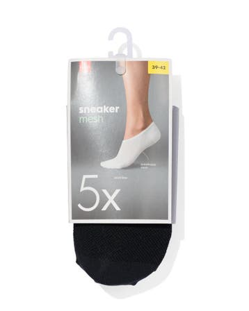 HEMA Sneakersokken 5 paar zwart, Kleding | Dames, Sokken en Kousen, Verzenden, Nieuw, Zwart