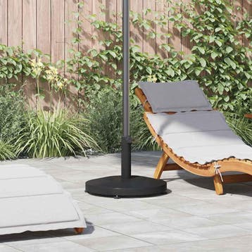 vidaXL Parasolvoet 24.6 kg Zwart Rond, Verzenden, Nieuw, Minder dan 1 meter, Parasolvoet