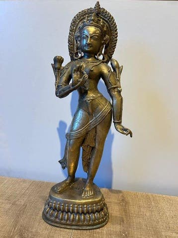 Bronzen tibetaanse godin tara - Brons - Nepal (Zonder