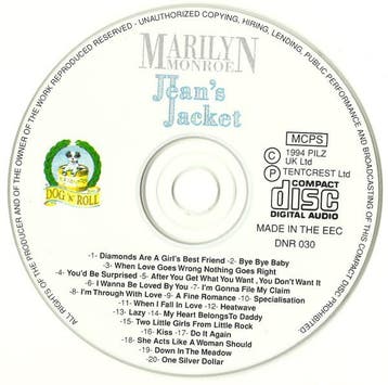 Marilyn Monroe – Jeans Jacket (CD in blik, 1994), Ophalen of Verzenden, Zo goed als nieuw