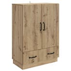 vidaXL Dressoir Artisanaal eiken 66 x 34,5 x 92 cm Bewerkt, Verzenden, Nieuw, Overige houtsoorten, Minder dan 50 cm