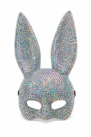 KIMU® Masker Konijn Strass Parelmoer Gemaskerd Bal Bunny Sex, Ophalen of Verzenden, Nieuw, Carnaval