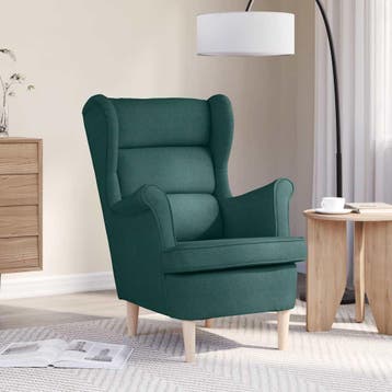 vidaXL Fauteuil 74x84x100 cm stof donkergroen, Huis en Inrichting, Verzenden, Nieuw
