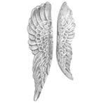 vidaXL Vleugels Beeldhouwwerk 2 pcs Zilver 31 x 5 x 91 cm, Tuin en Terras, Verzenden, Nieuw