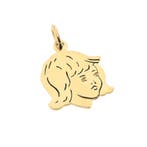 Gouden hanger van een meisjes kinderkopje (Hanger of bedel), Sieraden, Tassen en Uiterlijk, Ophalen of Verzenden, Gebruikt, Goud