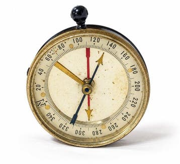Kompas - Messing, Glas - instrument de navigation , marine