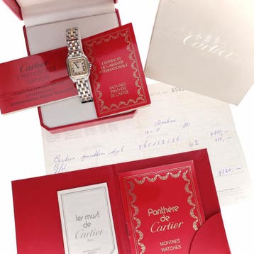 Cartier Panthère 1-Row 66921; Vintage Dames Horloge (Fu.., Sieraden, Tassen en Uiterlijk, Overige merken, Leer, Polshorloge, Ophalen of Verzenden