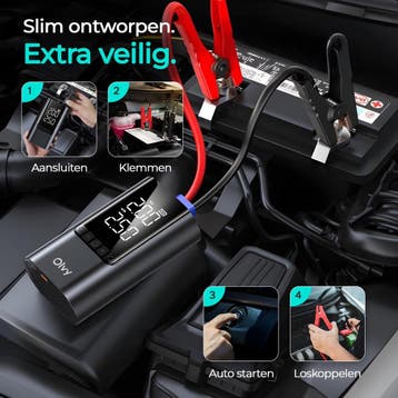 12V Jumpstarter voor Auto - met Compressor - 1500A - 4-in-1, Verzenden, Zo goed als nieuw