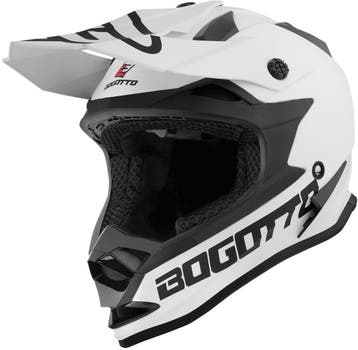 Bogotto V321 Solid Mat Wit Crosshelm, Motoren, Kleding | Motorhelmen, Nieuw met kaartje, Overige merken, Heren, Offroadhelm