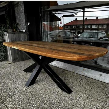 Eettafel Donny teakhout Deens Ovaal - 240x100 cm | World of, Ophalen of Verzenden, Nieuw