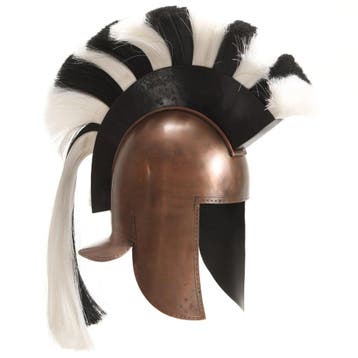 vidaXL Soldatenhelm Grieks replica LARP staal koperkleurig, Verzamelen, Verzenden, Nieuw