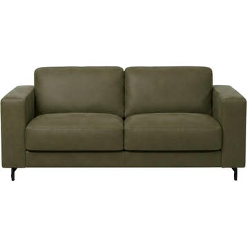 Leren bank Clear - 2,5 zits - Kenia Olive (olijf) - Poten, Bohemian, Eigentijds, Modern, Retro, Vintage, Nieuw, Ophalen of Verzenden