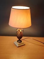 Ananas - Tafellamp - Ananas - Messing, Hout, Textiel, Metaal, Antiek en Kunst, Antiek | Lampen