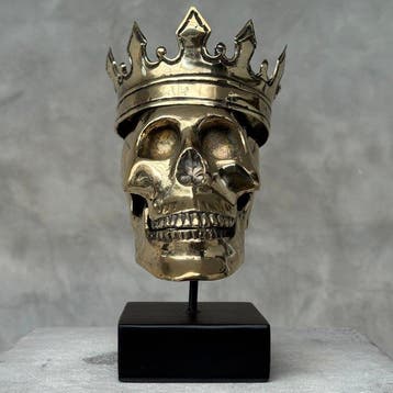 sculptuur, Bronze Statue of A King George Skull - 20 cm -