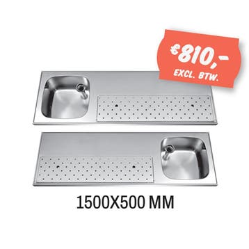 RVS Spoeltapblad ST-BB150-1 - Horecajenp.nl, Nieuw in verpakking