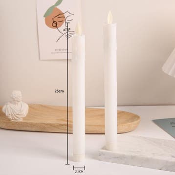 LED Conische Kaars met Bewegende Vlam Afstandsbediening 25cm, Verzenden, Nieuw