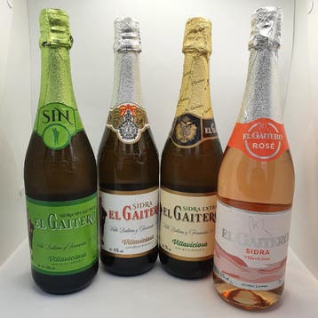 El Gaitero Cider Pack - 4 mousserende cider wijnen, Verzamelen, Wijnen, Spanje, Overige typen, Nieuw, Ophalen of Verzenden