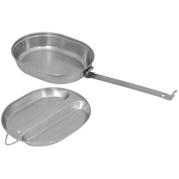 MFH US Mess Kit, roestvrij staal, 2-delig, Ophalen of Verzenden, Nieuw