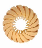 Haarspeld Haarklem – Vogelnest Knotklem – Kunststof – Beige, Nieuw