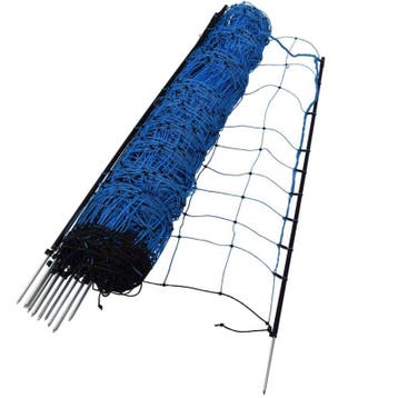 Wolvennet 120cm hoog, 50m lang blauw enkele poot, Tuin en Terras, Gaas en Draad, Ophalen of Verzenden, Nieuw