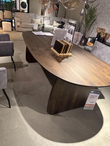 Eettafel Marandi - 240x100 - Eiken Mocca - IN.HOUSE, Eikenhout, Nieuw, Scandinavisch, 150 tot 200 cm