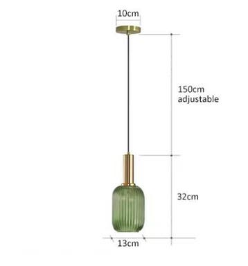 Retro Glazen Hanglamp – Kleurrijk Design met LED E27, Verzenden, Nieuw