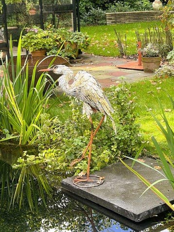 sculptuur, Schitterende reiger - 86.5 cm - IJzer, Antiek en Kunst