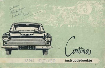 1966 Ford Cortina instructieboekje handleiding Nederlands, Verzenden