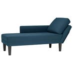 vidaXL Chaise longue met kussen en rechterarmleuning fluweel, Verzenden, Nieuw