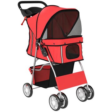 Opvouwbare Hondenwagen Met Reflecterende Strepen, Opbergmand, Verzenden, Nieuw