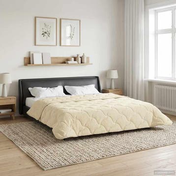 vidaXL Winter Dekbed Crème 220 x 260 cm Microfiber en Teddy, Verzenden, Nieuw