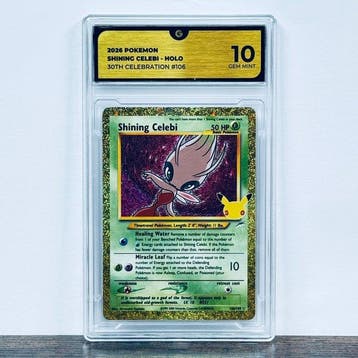 Pokémon Graded card - Shining Celebi Holo 106 - 30th, Nieuw