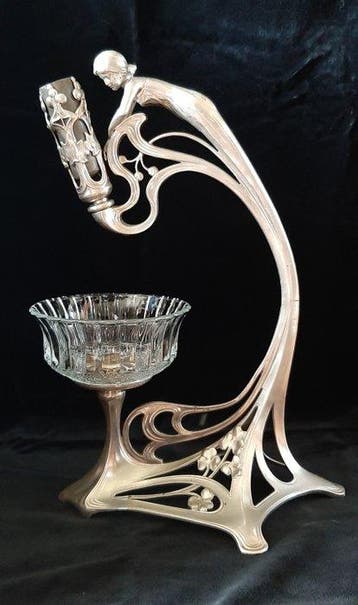 WMF - Kaarsenhouder - Verzilverd, Tin