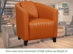 Leren fauteuil Press Special - Massif Amaretto (cognac) -, Nieuw, Ophalen of Verzenden, Eigentijds, Klassiek, Retro, Romantisch, Vintage